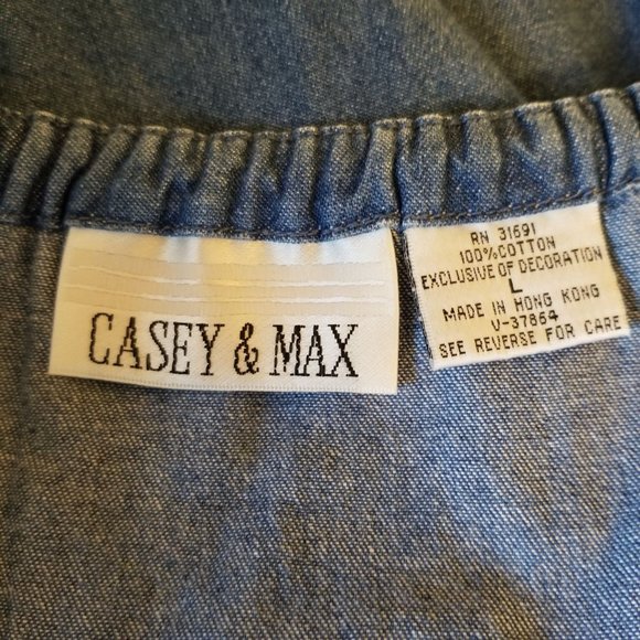 Casey & Max L Blue Jean Denim Skirt Maxi Modest Church Home School - Picture 4 of 4